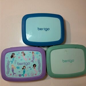 Bentgo Kids Lunchbox Set - Blue, Mint & Purple (Mermaid Design)